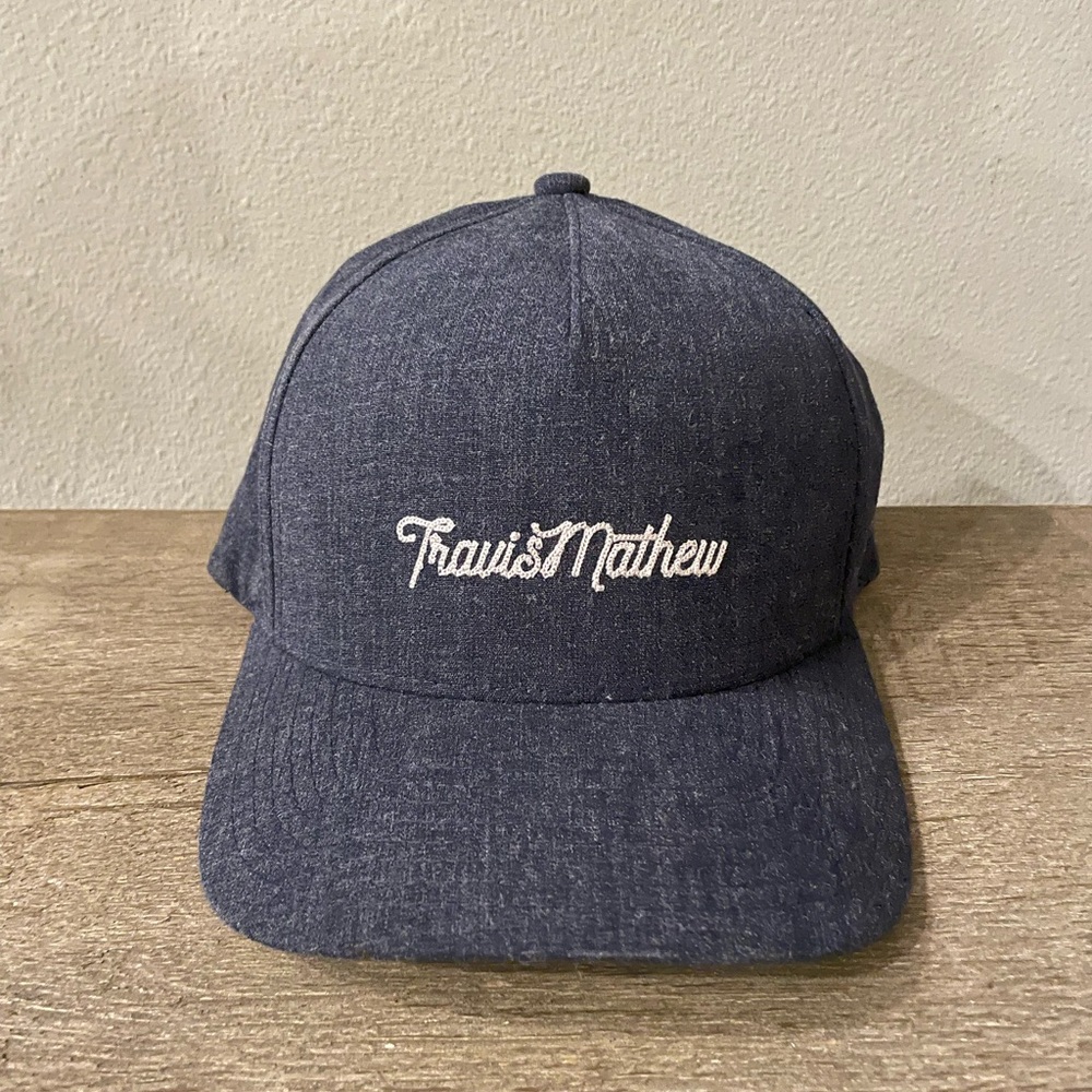 Travis Mathew blue snapback golf hat